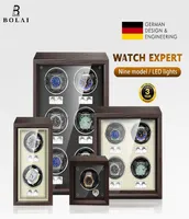 Bolai Brand Luxury Wood Watch Winder High End 2 4 Slot Automatic ES Box com Mabuchi Motor Gabinet Clock Storage 2206178023444