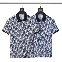 2022 designer stripe polo shirt t shirts brand polos mens Sporty breathable summer wear High street fashion horse polo luxury T-shirt#82