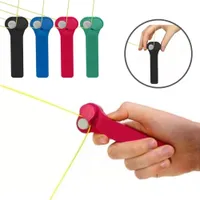 New Rope Launcher Propeller Zip String Fidget Toys Sensory Stress Relieve Toy Autism Anti Stress Plastic Bellows for Children Squeeze Gifts D78