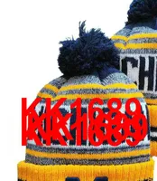 Michigan Wolverines Knitted Beanie Cap Wool Warm Sport Striped Sideline USA College Cuffed Pom Beanie Hats Men Women Bonnet Beanie3397566