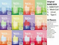 Bang BC5000 Einweg-E-Zigaretten Vape 13ml VAPER SECHTIEREN 650MAH Vorgefüllte Pods Puff 5000 Vaporizer Kit