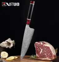 Xituo de 8 polegadas Butcher Nakiri Knife Japanese 67layer Damasco samurai Kitchen Kitchen Resin Handle Chef Knives Cleaver Cutlery7846004