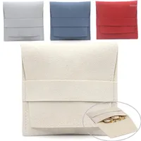 Smyckesp￥sar Microfiber Pouch Bag Soft Velvet Gift Armband Halsband￶rh￤ngen Ringar Lagringspaket Jewellry Organizer 8 8cm