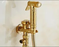 Vidric Bathroom Brass Gold Bidet faucet Tootew Shower Set Holderと15m Hose Hand Helld B faucets2737559を備えたポータブルスプレー