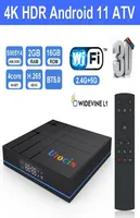 Utocin S12 AMLOGIC S905Y4 Androidtv 110 Widevine L1 TV Box 2GB 16GB 24G 5G WiFi Bluetooth VOCE REMOTE CONTROLLO MEDIA PLAYE1678229