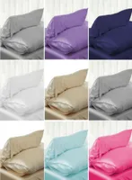 Новая сплошная Queen Standard Silk Satin Pillow Case Case Case Plowders Pillwange Главная Home4015643