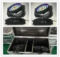 2PCS LEDステージMovinghead Wash Lights 36x18W 6in1 rgbwauv led Moving Head Zoom Lightでリング形状効果を備えたCase2099708