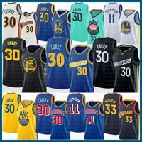 11 Stephen Curry James Wiseman Basketball Jersey 30 33 Klay Thompson Golden Mens State Brown Warriores 06888