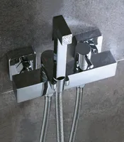 Bakala Bidets Square Brass Chrome Bidet Toilet Robinet Shower Pulporpor Pulporable Portable et Cold Water Tap Hygienic Shower6265213