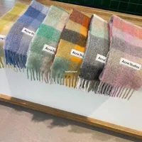 Designer Acne Scarf GuoxianluoAcne Studios alpaca wool blended plaid scarf men and women CA0084 wm