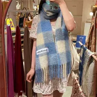 Designer Acne Scarf Scarves studios autumn winter mens and womens classic wool blend contrast c