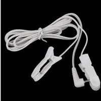 electronic medical Ear Clip Lead Wire Cable line for Therapy Tens EMS Unit Massage Machine DC2 5MM &1 2M -296w