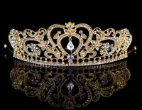 Goldsliver Tiaras و Crowns for the Bridal sweetheart Sharp Gorgeous Hair Jewelry Bling Bling Stones For Girls9000412