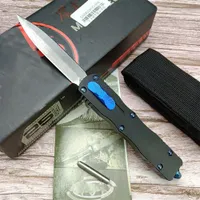 Micro 225-10 dirac d / e double action couteau automatique couteau noir poign￩e noire 3 "lame damas couteau quotidien tactique tactique edc ext￩rieur ￩quipement poxket combat couteaux ut85 bm 535 3300