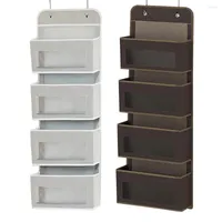 Storage Boxes 6 Pouch Over Door Hanging Bag Bedroom Toys Shoe Mesh Pocket Holder Closet Indoor Space-Saving Organizer