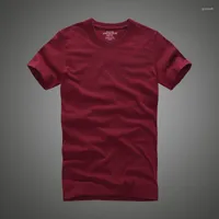 Trajes para hombres No.2-4780 Men Tamilla Camisa de algod￳n Solid O-Conco de manga corta Camiseta alta calidad