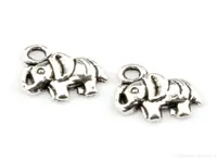 300 PCS Tibetan Silver Elephant Aley Charms Pandents para joyas que hacen hallazgos del collar de la pulsera 16 mmx135mmx3mm8310317