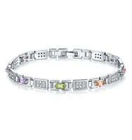 Pulseiras femininas pulseira de tênis de cristal de diamante jóias de luxo com caixa de presentes Pulpare de zircão de zircão para frie4945001