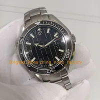 Met doos automatische horloges Mens Black Dial Ceramic Bezel 600m Limited Edition Steel Bracelet 007 Sport Asia 8500 Beweging Mechanische polshorloges Herenhorloge