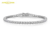 Solid 925 Sterling Silver 1521cm خلقت Moissanite Diamond Tennis Charm Bracelets for Women Wedding Fine Jewelry Drop 4405554