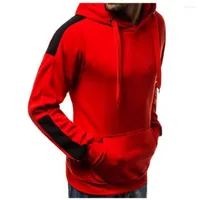 Men&#039;s Hoodies European&American Mens Blank Fashion Slim Fit Casual Solid Color Warm Cotton Pullover Sweatshirt With Hoodie Man Spring