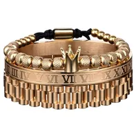Coroa de luxo Roman Ral Bracelet 12mm Relógio Banda de aço inoxidável Dudos Rollie Hip Hop Macrame Men Jóias 2204137146072