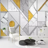 Обои декоративные обои скандинавские простые личность ретро абстрактный стиль геометрический золотой фон стены