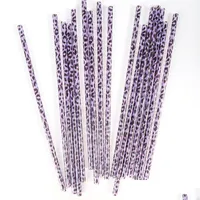 Plastic Reusable Drinking Straw Glitter Straws for Cups Food Grade  7.3*260mm PP Straight Durable