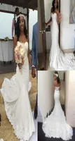 Simple White Beach Wedding Dresses Sweetheart Lace And Chiffon Mermaid Summer Bridal Gowns Sweep Train African Cheap Wedding Dress7970046