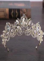 Lindo Sparkling Big Crystal Wedding Diamante Pageant Tiaras Crincho de Crystal Crowns para noivas H7390476