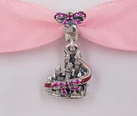 Andy Jewel Jewelry 925 Srebrne koraliki Micky i Minny Mouse Parki DSN Charm świąteczny ustawiony przez Pandora Charms pasuje do Europejskiej Pan7012395