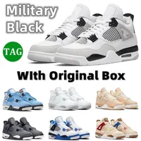 Jumpman 4 basketbalschoenen Sail Oreo University Blue 4 4S Mens Black Cat Red Thunder Fire Red Wild Things White Cement Bred Infrared Master Men Sports Sneakers Trainer