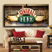 Central Perk Cafe Canvas Måla vänner TV -show -affischer och tryck Skandinavisk väggkonstbild för vardagsrum Cuadros Decor252n