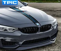 ملصقات تصميم السيارات ألياف الكربون هود ملصق ملصق شارات M Decord Minger Performance لـ BMW E90 E46 E39 E60 F30 F10 F15 E53 X5 X621771741237