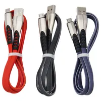 Zinc Alloy Braided Micro USB Fast Charging Data Wire Cable 1M Type C Charge Cord Line For HTC Huawei Xiaomi Samsung Cellphone