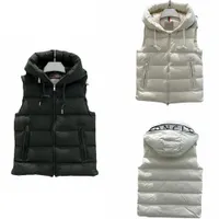조끼 디자이너 남녀 패션 복어 조끼 가을 겨울 면화 패딩 코트 따뜻한 민소매 다운 재킷