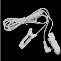 electronic medical Ear Clip Lead Wire Cable line for Therapy Tens EMS Unit Massage Machine DC2 5MM &1 2M -2180