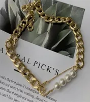 Personalità della moda Pin Pearl Design Necklace Design femminile Minority Design Versatile Industria pesante Street Hop Popular37852370