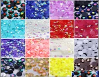 Resin Loose Beads Jewelry Jelly White Ab Flat Back Rhinestone All Size M4Mm5Mm6Mm In Whole Prcie With Quality Drop Delive2774542