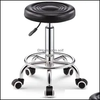 Commercial Furniture Hydraic Adjustable Salon Stool Swivel Rolling Tattoo Chair Spa Mas 708 V2 Drop Delivery Home Garden Furniture Dhknj