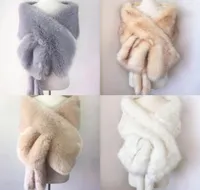 2019 New Bridal Stick Wraps Colorful Faux Fur Shawl Women Winter Winter For Girl Prom Cocktail Party Cheap in Stock946825