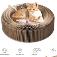 Kedi mobilya çizikler kedi mobilya çizikler evcil hayvan screter lounge yatak katlanabilir katlanır oluklu kağıt deform scratch boa dhtqe