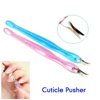 12Pcs Cosmetic Nail Art Tool Dead Skin Fork Trimmer Peeling Knife Cuticle Remover Salon Cuticle Pusher Random Color188N