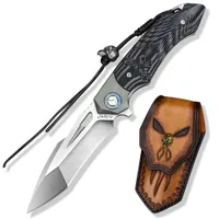Trivisa Tactical Folding Pocket EDC Knife Titanium Griff Messer f￼r Aktivit￤ten Sammlung Geschenk Wanderung Outdoor Camping Selbstverteidigung
