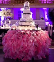 Fruffle di stoffa da tavolo su misura per l'evento per feste di nozze fai -da -te decorazioni da tavolo tutu decorazione per matrimoni 20151059918
