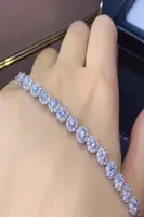 Mdina Real Moissanite Diamond Bracelet 925 Sterling Silver White Bangle for Women Fine Wedding Jewelry6203926