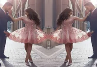 Новые пыльные розовые арабские платья возвращения на родину с плеч
