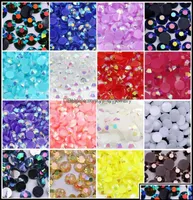 Resin Loose Beads Jewelry Jelly White Ab Flat Back Rhinestone All Size M4Mm5Mm6Mm In Whole Prcie With Quality Drop Delivery5928291