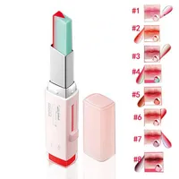 Fashion Korean Bite Lipstick V Cutting Two Tone Tint Silky Moisturzing Nourishing Lipsticks Balm Lip Cosmetic218n