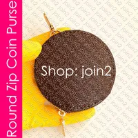 Multi-Pochette Accessoires' ROUND ZIP COIN change PURSE Designer Women's Zippy Mini Organizer Wallet Bag Charm Key Card Holder Cle Pouch